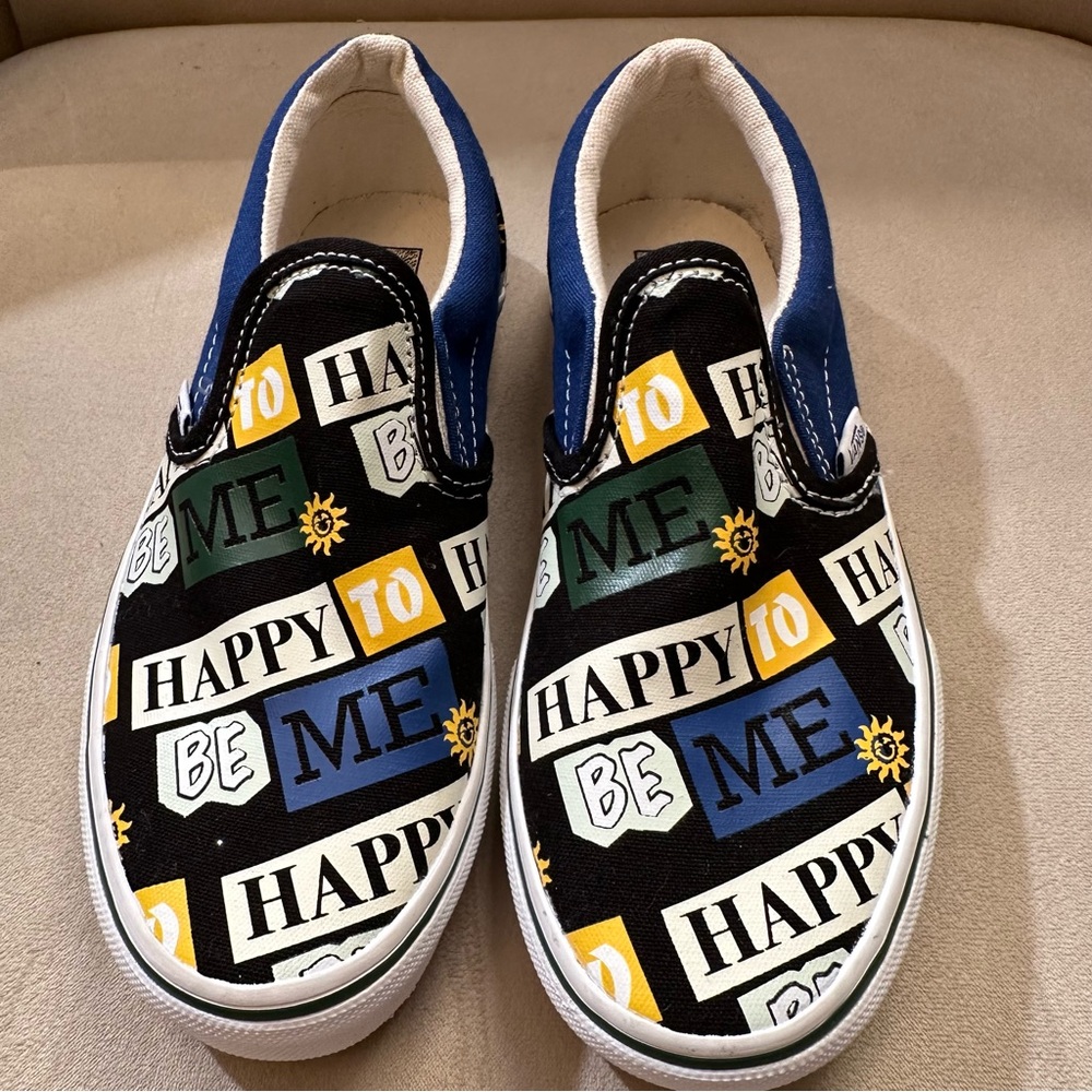 Vans Classic Slip On “Happy to be me”